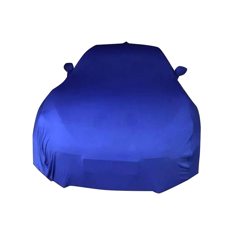 Housse de voiture complète en tissu élastique léger bleu toutes saisons