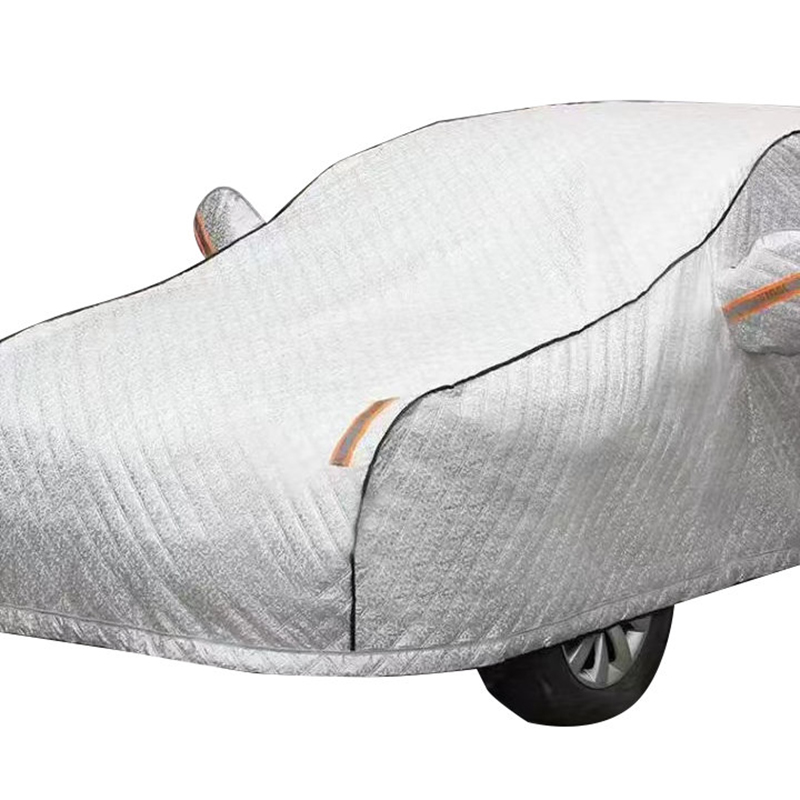 Housse de voiture imperméable PEVA adaptée à toute la carrosserie, losange blanc argenté